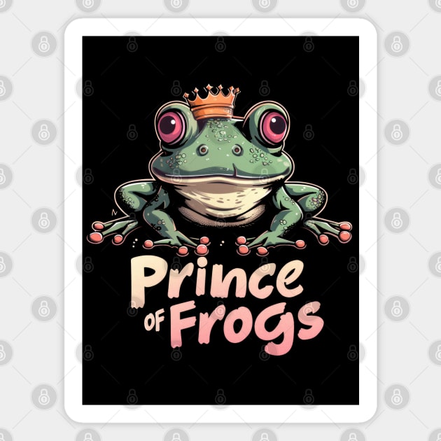 Prince Of Frogs Magnet by TooplesArt